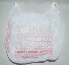 Assorted Plastic Grocery Bags Single Use Clean Folded Art Crafts Trash Bag