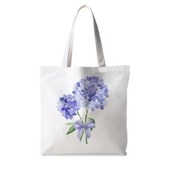 Purple Spring Rustic Floral Flower Hydrangea Canvas Tote Bag for Women Hydran…