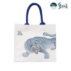 YULART Traditional Korean Folk Art Minhwa Tiger Canvas Hodo Tote Bag, Korean