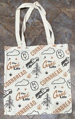 KY Cornbread The Good Life Canvas Tote Bag 15” X 16”