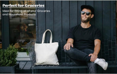 Canvas Tote Bags, 13″X15″, Pack of 15, Natural