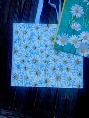 TWO (2) Large Shopping Tote Bags DAISIES 🌼FLOWERS Reusable Eco Friendly free✈️