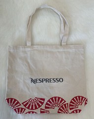 Nespresso Fabric Shopping Tote Bag 100% Organic Cotton Bag