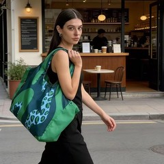 Magic Bag – ONLY ONE EARTH Large Grocery Shopping Bags Water Resistant Foldab…
