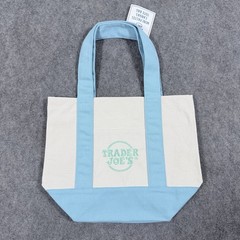 TRADER JOE’s Tote Bag Set Regular & Mini Canvas Reusable Grocery Bag NEW