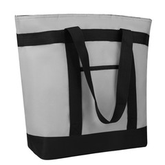Insulated Reusable Tote Bag, Grocery Shopping, Cooler Bag, Grey