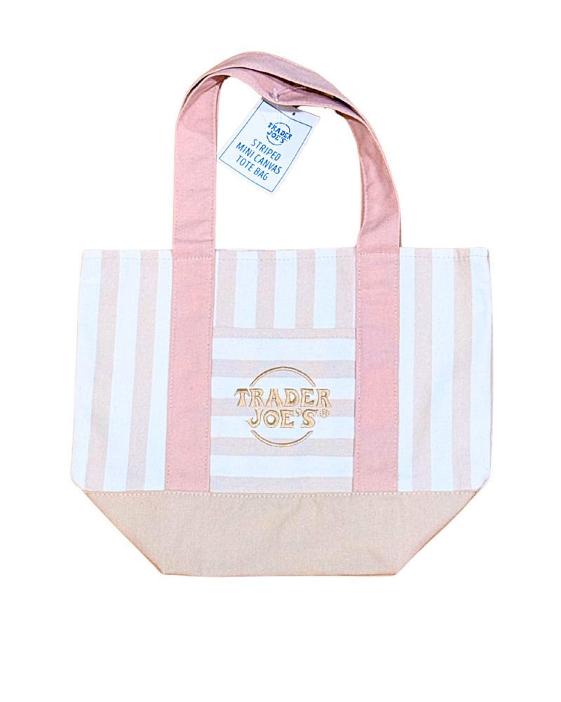 Trader Joe’s Mini PASTEL Striped Canvas Tote Bag(2026) – Pick Your Color!!