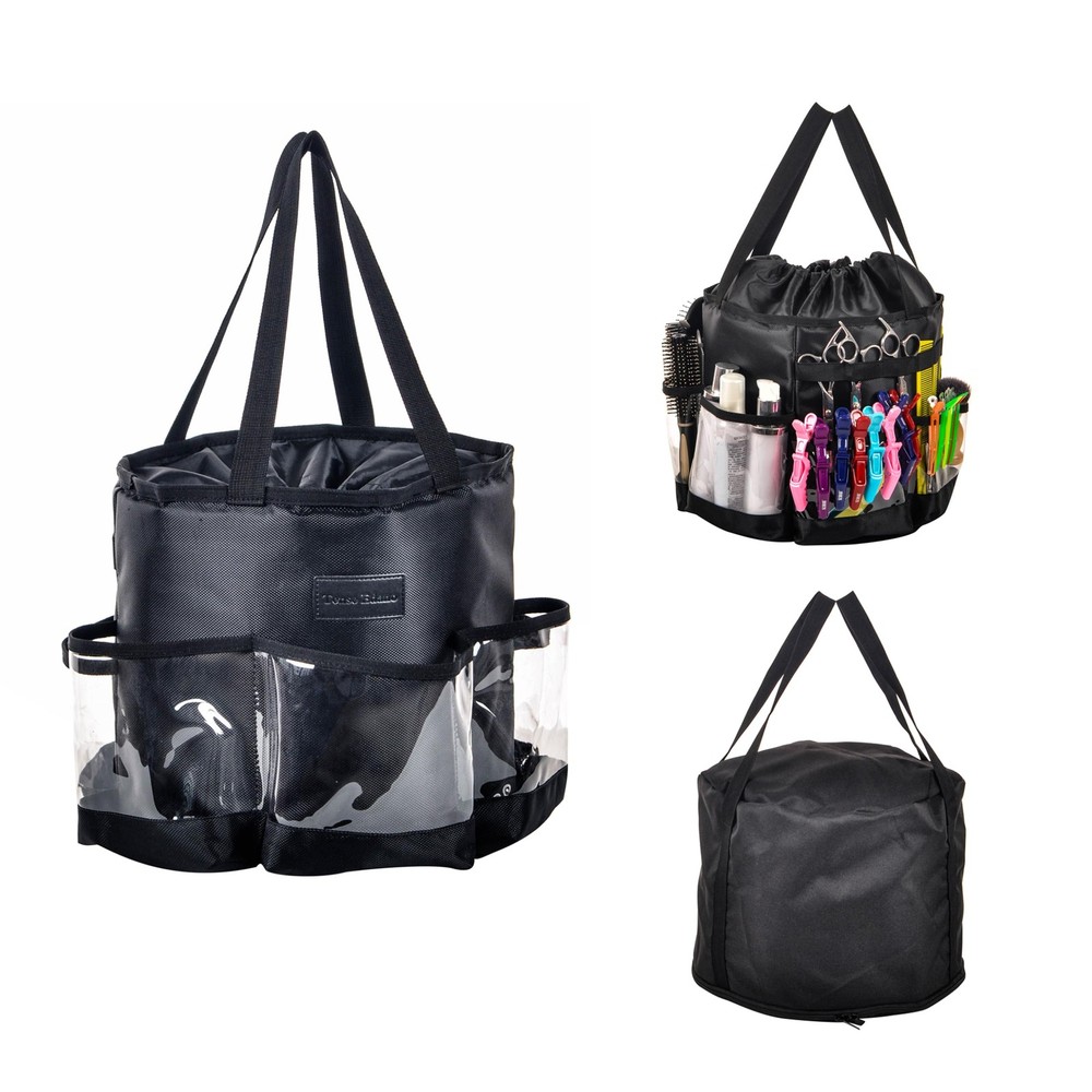 Circular Hairdressing Bag, 2 Piece Set 12.5 X X Inches, Black