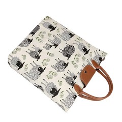 Tapestry Foldable Tote Bag Reusable Shopping Bag Grocery Bag with Spring Lamb…