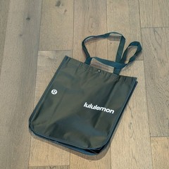 Lululemon Large Small Lot of 4 Reusable Shopping Tote Bags 💚 Forest Green 💚NEW