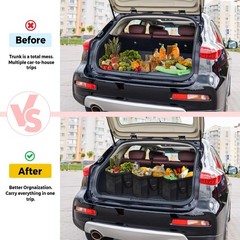 Homemell Heavy Duty Reusable Grocery Bags, Large Collapsible Tote Bag Holds 1…