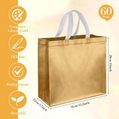60 Pcs Reusable Gift Tote Bags Housekeeping Appreation Grocery Shopping Bag with