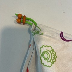 Envision Home White Multi Fruit Veggie Drawstring Produce Sack Bag