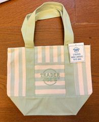 NEW Trader Joe’s Mini Canvas Striped Tote Bags (Pink, Sky Blue, Green, Sand)
