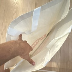 Supreme Large Foldable Nylon Reusable Shopping Tote White/Red Logo