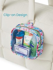 Yarnic Clear Makeup Bag for Purse Mini Small Cosmetic Tropical