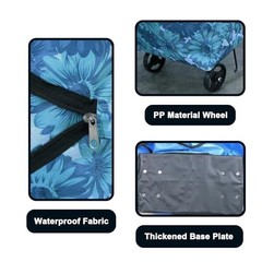 Foldable Shopping Bag with Wheels,Foldable Trolley Bags ,Tote Grocery Bags Shopp