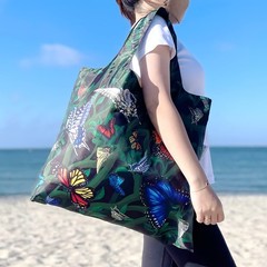 Allybag Foldable & Lightweight Reusable Grocery Bag, Butterflies