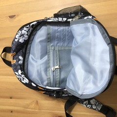 Aloha Hawaii Spirit Floral Bag Travel Hiking Backpack Black White