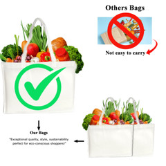 Shopping Bags Tote Bags Reusable Recyclable Gift & Promo Bag, Med, Pack of 10