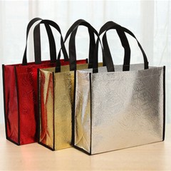 Foldable Laser Shopping Bag Reusable Waterproof Fabric Non-woven Bag Unisex