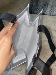 Lululemon – RARE Metallic Silver “THIS IS YOGA” Small Shopping Tote Bag – Flaw