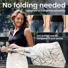 Foldable Tote Women Men Ultra-Lightweight Reusable Grocery Standard Stars