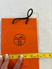 Hermes Reusable Paper Shopping Bag Gift Rope Handle Orange 8.5″ x 6″ x 2.7″