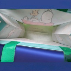Peanuts Snoopy Woodstock Polyester Tote Bag 13L X 6W X 15H