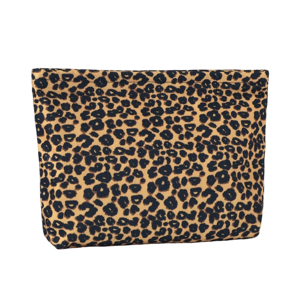 Ksriylm Classical Leopard Print Makeup Pouch for 10.5×7.87in, Brown