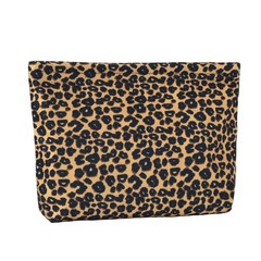 Ksriylm Classical Leopard Print Makeup Pouch for 10.5×7.87in, Brown