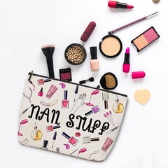 2 Pcs Nail Stuff Makeup Bag, Portable Pouch 10.5″x 7″x 2.5″, Multicolor 1453