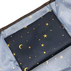 allydrew Large Foldable Tote Nylon Reusable (Single), Moon & Stars