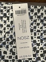 NWT Sealed CHICO’S Reusable Shopping Tote Bag Set Of 2 “BLUE” Paisley GWP