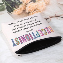 POFULL Receptionist Gift Definition Cosmetic Bag