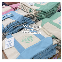 Trader Joe’s Mini Spring Pastel Canvas Tote Bags 4 Pack Reusable Gift Tote