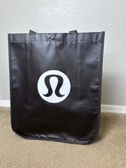 Qty of 2 Lululemon Reusable Tote Shopping Bag – Brown – Large 14×16.5×6.6in