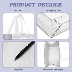80 PCS Gift Bags Set Reusable Glossy Tote Handle 10x8x4.7 Inch Silver