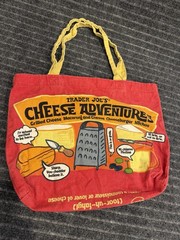 Trader Joe’s Cheese Experience Adventures Turophile Canvas Shopping Tote Bag Red