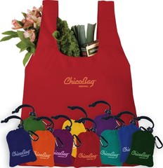 ChicoBag Original Compact Reusable Grocery Bag w/Attached Pouch and Carabiner…
