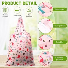 Durable Foldable Reusable Shopping Tote – 24 Fresh Patterns for Every Occasion