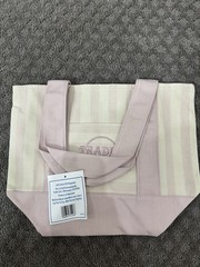 Trader Joe’s Striped Mini Canvas Tote Bag 3-Pack Reusable Multicolor Set