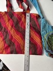 bundle Free People Linen Cloth Lightweight Shopping Tote Bag Multicolor Boho