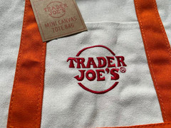1PC Orange Trader Joe’s Mini Canvas Reusable Tote Bags Canvas Tote Bag gift bag