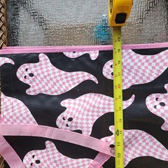 Halloween Ghosts Black White Pink Checkered T.J. TJ Maxx Shopping Gift Bag New!