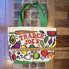 TRADER JOE’S Reusable Canvas Shopping Grocery Tote Bag Fruits Vegetables USA