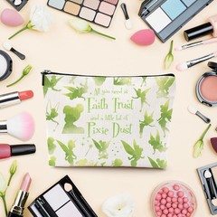 LONGXIN Bell Cosmetic Make up Bag Fairytale Fans Gift Merchandise Beige