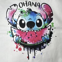 Disney Stitch Ohana Foldable Canvas Reusable Shopping Bag White Character Print