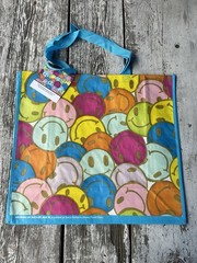 REUSABLE SHOPPING TRAVEL TOTE BAG SMILES 😊PRINT ECO FRIENDLY HOMEGOODS NEW