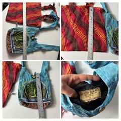 bundle Free People Linen Cloth Lightweight Shopping Tote Bag Multicolor Boho